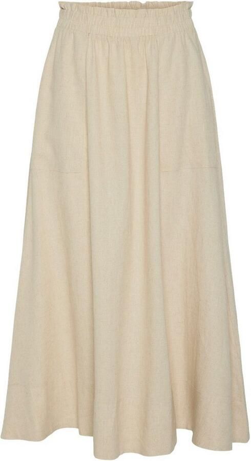 Y.A.S. Dames Rokken Yasflaxy Hw Ankle Skirt Noos Beige - Foto 5