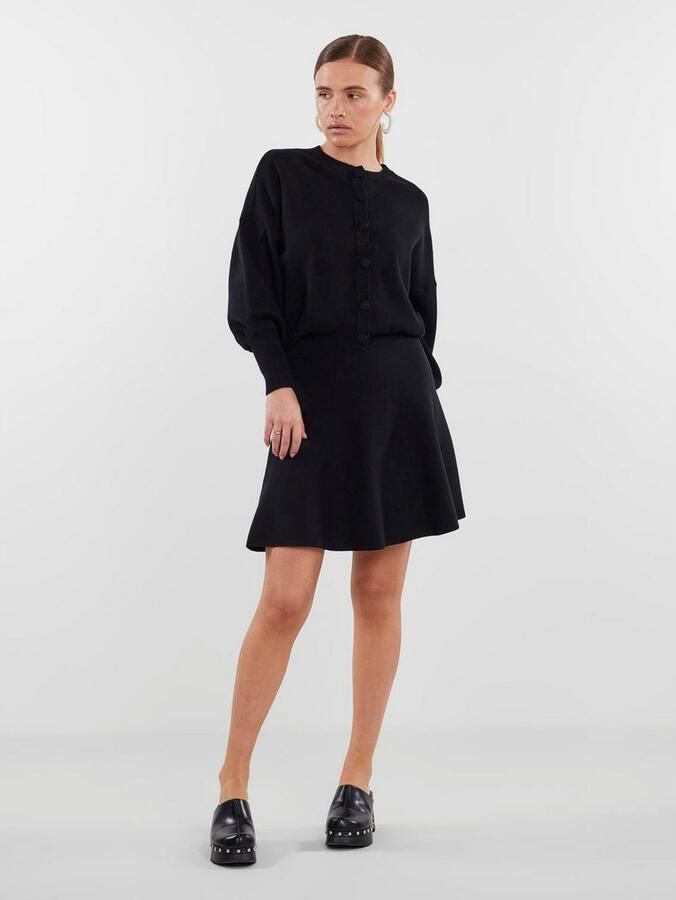 Y.A.S Elegante Gebreide Rok voor Vrouwen Black Dames - Foto 3