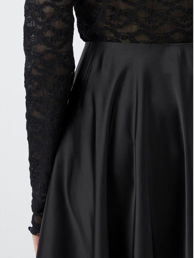 Y.A.S Satijnen rok YASPELLA HW VOLUME ANKLE SKIRT S. NOOS