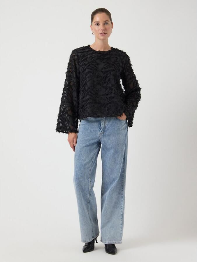 YAS Blouses met lange mouwen en ronde hals model 'PARIA' - Foto 3