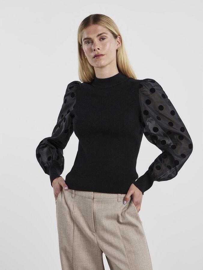 Y.A.S. Dames Truien & Vesten Yasdotme Ls Knit Pullover Zwart - Foto 8