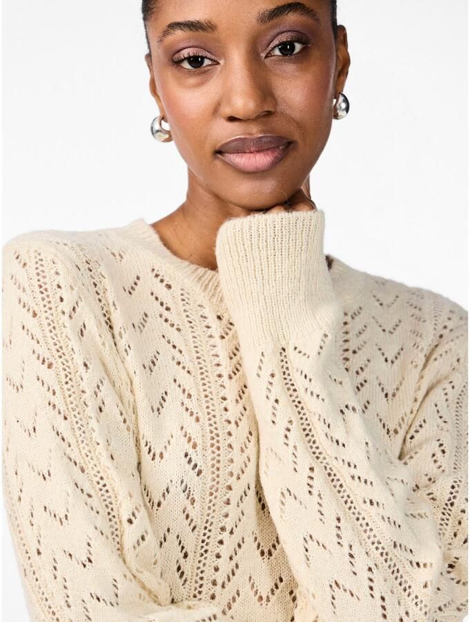 Y.A.S. Dames Truien & Vesten Yastella Ls Knit Pullover S. Wit - Foto 2