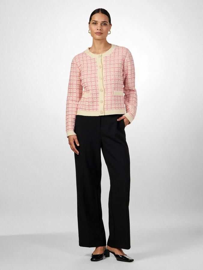 Y.A.S. Dames Truien & Vesten Yaslivia Ls Short Knit Cardigan Roze - Foto 3