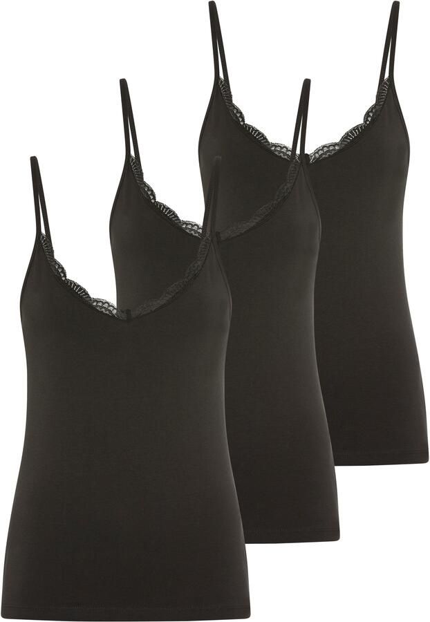 YSABEL MORA Hemd BASIC COLLECTION COTTON WITH LACE het perfecte basic-top voor elke dag (Set van 3) - Foto 4
