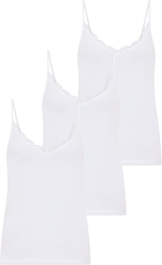 YSABEL MORA Hemd BASIC COLLECTION COTTON WITH LACE het perfecte basic-top voor elke dag (Set van 3) - Foto 2