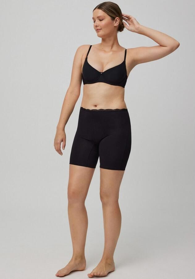 YSABEL MORA Lange onderbroek BASIC COLLECTION COTTON WITH LACE aangename zachtheid en pasvorm tegen wrijving (Set van 3) - Foto 4