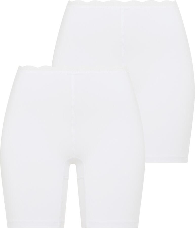 YSABEL MORA Lange onderbroek BASIC COLLECTION COTTON WITH LACE aangenaam zacht pasvorm tegen wrijving (Set van 2)