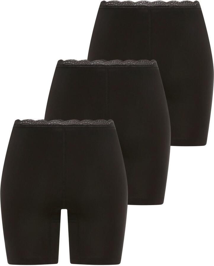 YSABEL MORA Lange onderbroek BASIC COLLECTION COTTON WITH LACE aangename zachtheid en pasvorm tegen wrijving (Set van 3)