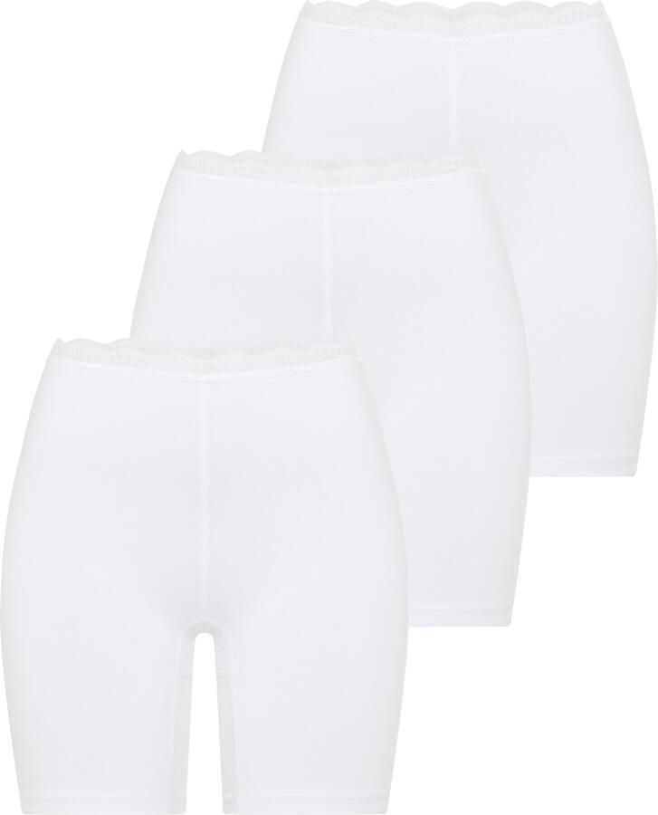 YSABEL MORA Lange onderbroek BASIC COLLECTION COTTON WITH LACE aangename zachtheid en pasvorm tegen wrijving (Set van 3)