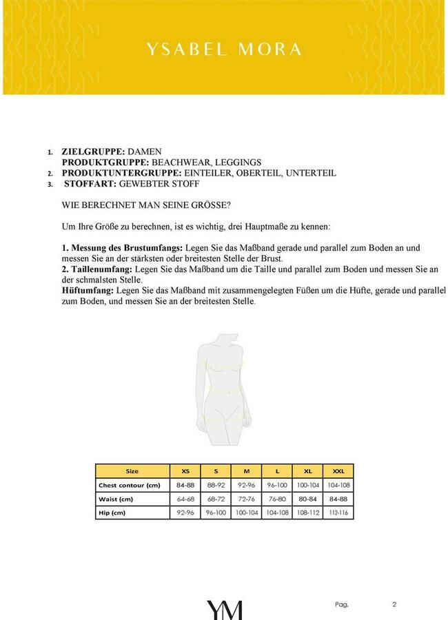 YSABEL MORA Legging BASIC COLLECTION strak gesneden met push-up effect