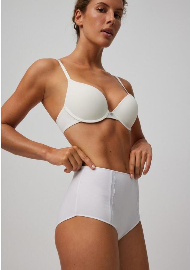 YSABEL MORA Maxislip BASIC COLLECTION COTTON WITH LACE met romantische touch door kant-applicaties (Set van 3) - Foto 3