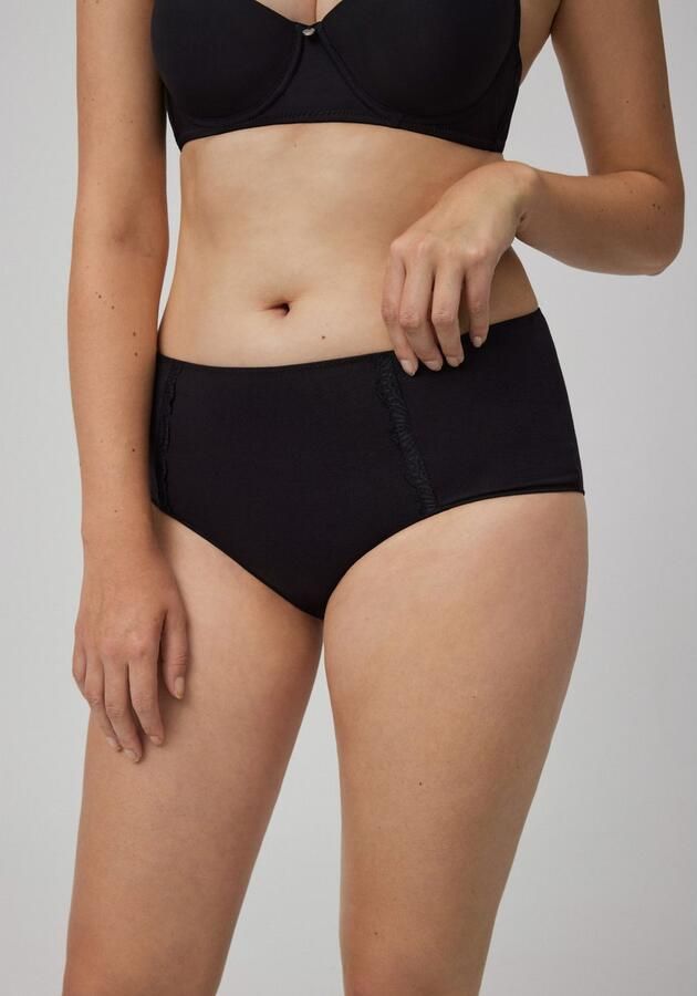 YSABEL MORA Maxislip BASIC COLLECTION COTTON WITH LACE met romantische touch door kant-applicaties (Set van 3) - Foto 5