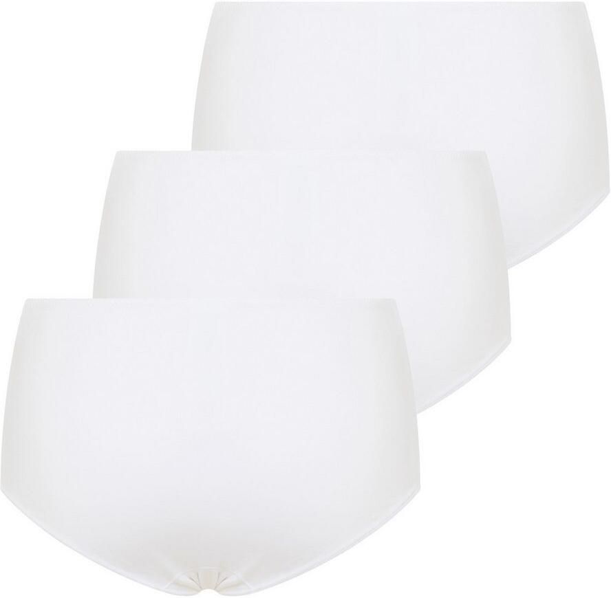 YSABEL MORA Maxislip BASIC COLLECTION COTTON WITH LACE met romantische touch door kant-applicaties (Set van 3)