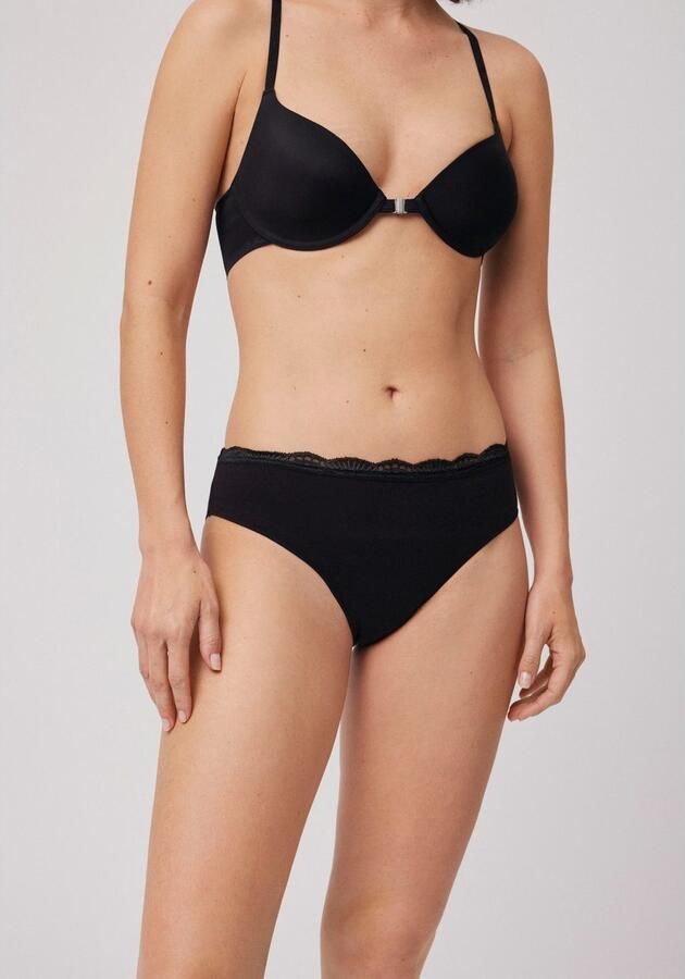 YSABEL MORA Midislip BASIC COLLECTION COTTON WITH LACE (Set van 3) - Foto 5