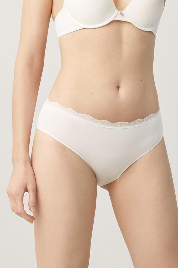 YSABEL MORA Midislip BASIC COLLECTION COTTON WITH LACE (Set van 3) - Foto 2