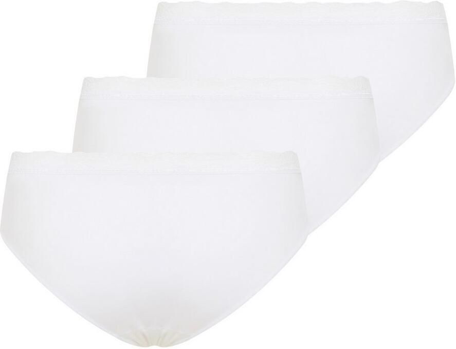 YSABEL MORA Midislip BASIC COLLECTION COTTON WITH LACE (Set van 3)