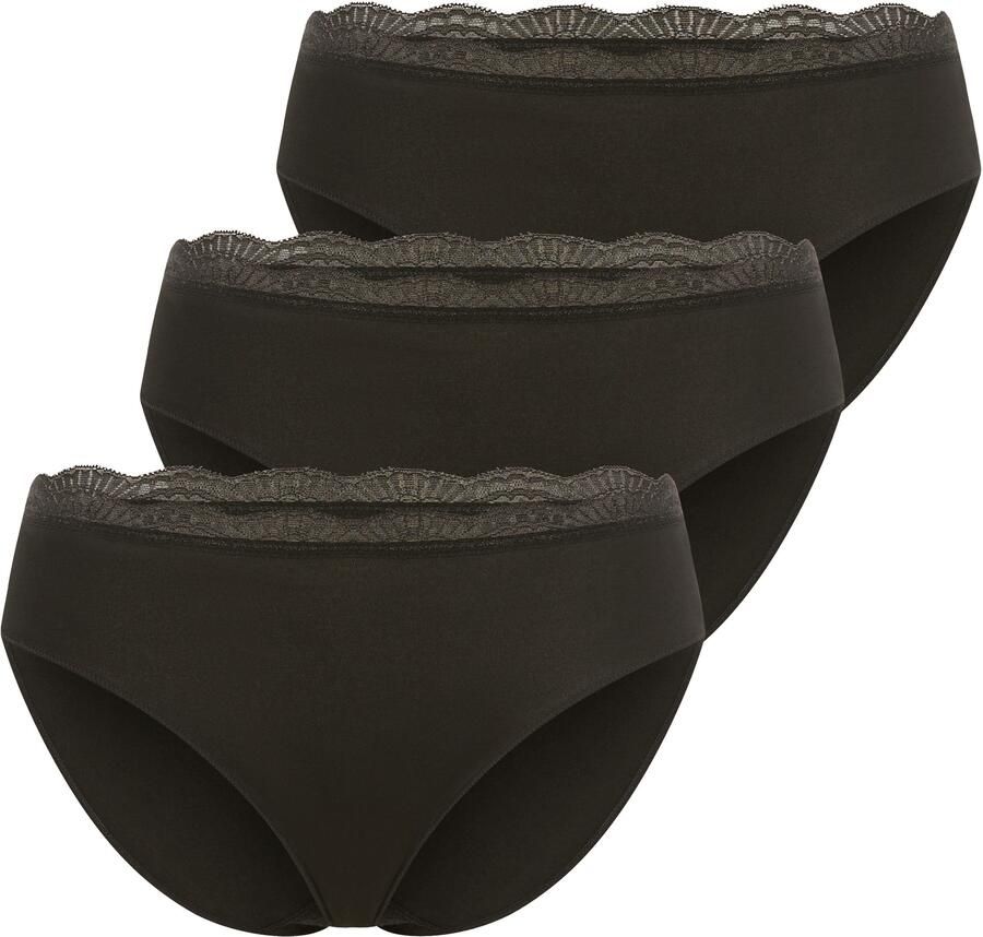 YSABEL MORA Midislip BASIC COLLECTION COTTON WITH LACE (Set van 3)