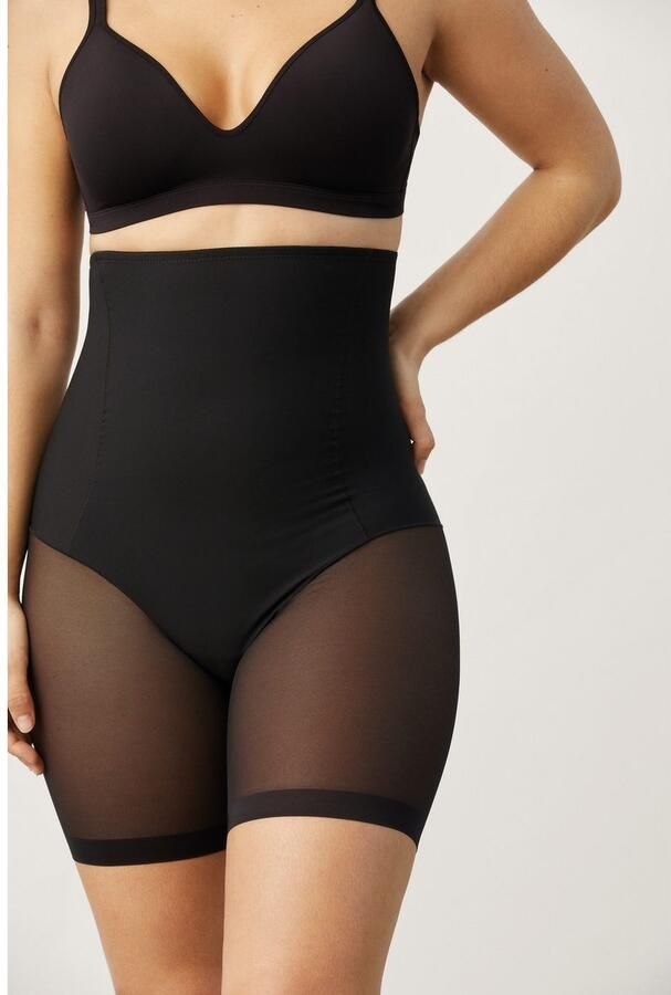 YSABEL MORA Shapingbroek hoog uitgesneden langere pijp met tule anti-schuur-effect (Set van 2)