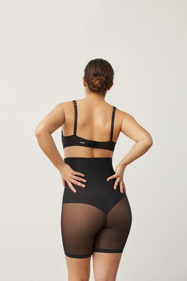 YSABEL MORA Shapingbroek hoog uitgesneden langere pijp met tule anti-schuur-effect (Set van 2) - Foto 2