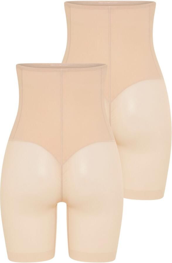 YSABEL MORA Shapingbroek hoog uitgesneden langere pijp met tule anti-schuur-effect (Set van 2) - Foto 4