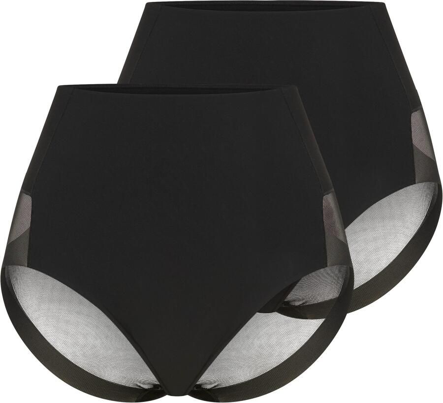 YSABEL MORA Shapingpants vor d gemiddeld shape-effect elastisch mesh (Set van 2)