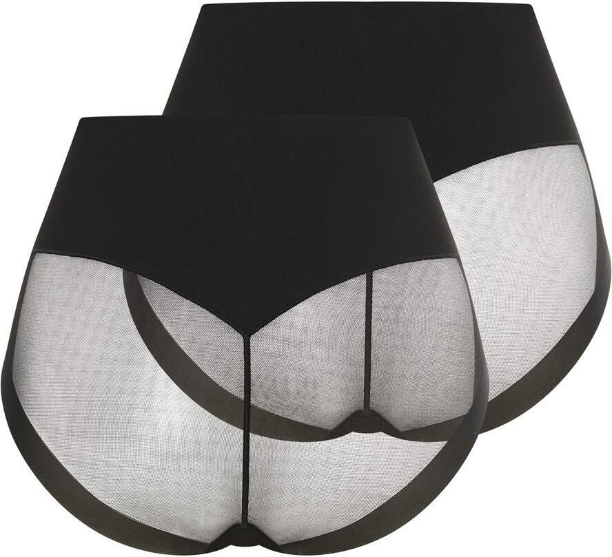 YSABEL MORA Shapingpants vor d gemiddeld shape-effect elastisch mesh (Set van 2) - Foto 2