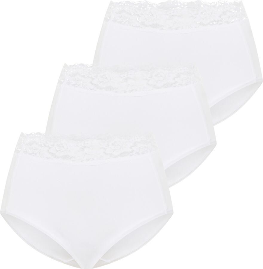YSABEL MORA Shapingslip Katoenmix elastisch licht shape-effect kant (Set van 3)