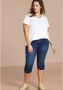 Zizzi Capri jeans met elastische plooi aan de voetzoom - Thumbnail 2
