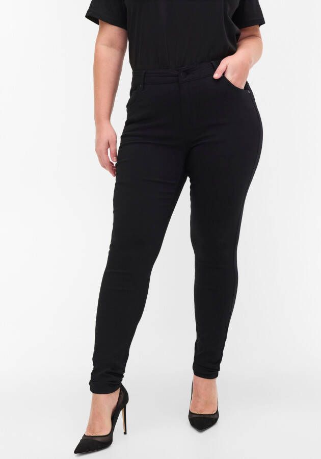 Zizzi regular waist slim fit jeans zwart - Foto 5