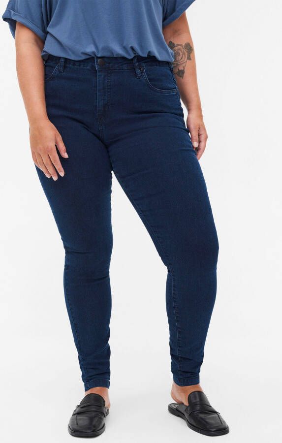 Zizzi high waist super slim jeans Amy dark denim - Foto 4
