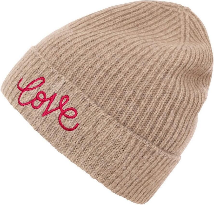 Zwillingsherz Beanie met Love borduursel (set)