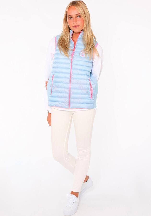 Zwillingsherz Bodywarmer Moin Contrasterende details modieus opstaande kraag ritssluiting zakken - Foto 6