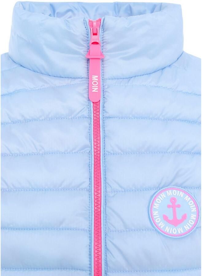 Zwillingsherz Bodywarmer Moin Contrasterende details modieus opstaande kraag ritssluiting zakken