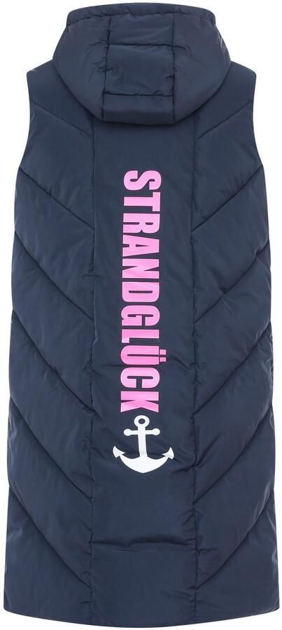 Zwillingsherz Bodywarmer Strandgeluk Dubbele ritssluiting contrasterende details steekzakken modieus knielang - Foto 3