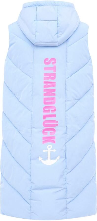Zwillingsherz Bodywarmer Strandgeluk Dubbele ritssluiting contrasterende details steekzakken modieus knielang - Foto 5