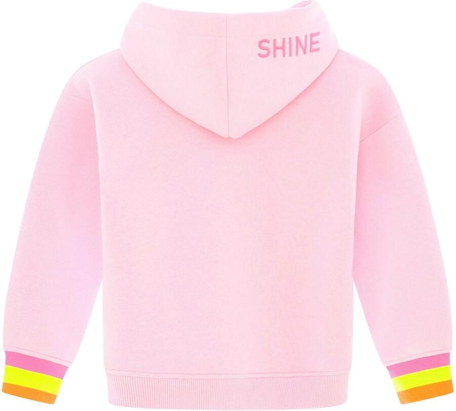 Zwillingsherz Hoodie Always Happy Kids met grote smiley en neonkleurige details