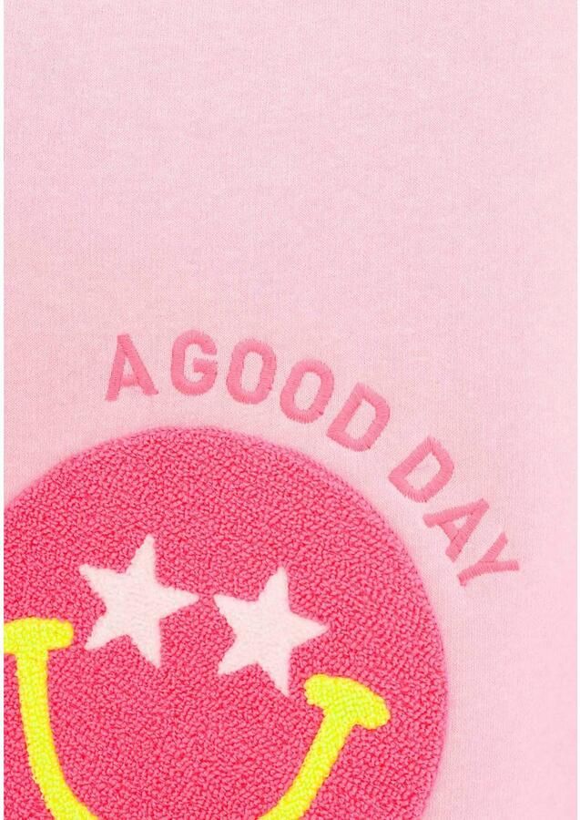 Zwillingsherz Hoodie Always Happy Kids met grote smiley en neonkleurige details - Foto 3