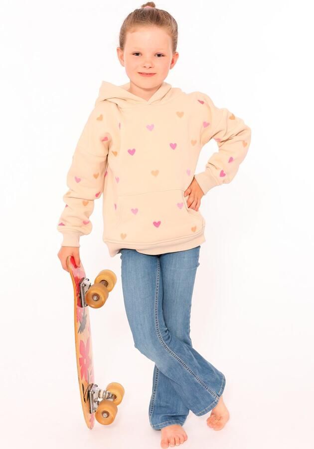 Zwillingsherz Hoodie Hearts Kids met geborduurde harten allover voor meisjes - Foto 5