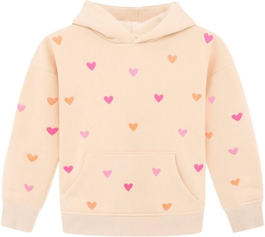 Zwillingsherz Hoodie Hearts Kids met geborduurde harten allover voor meisjes