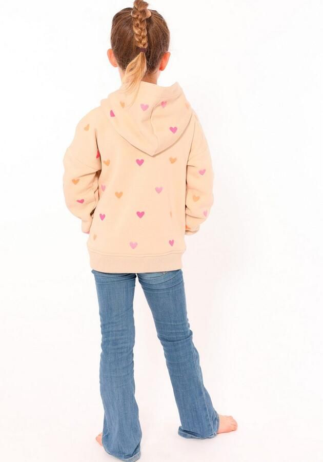 Zwillingsherz Hoodie Hearts Kids met geborduurde harten allover voor meisjes - Foto 4