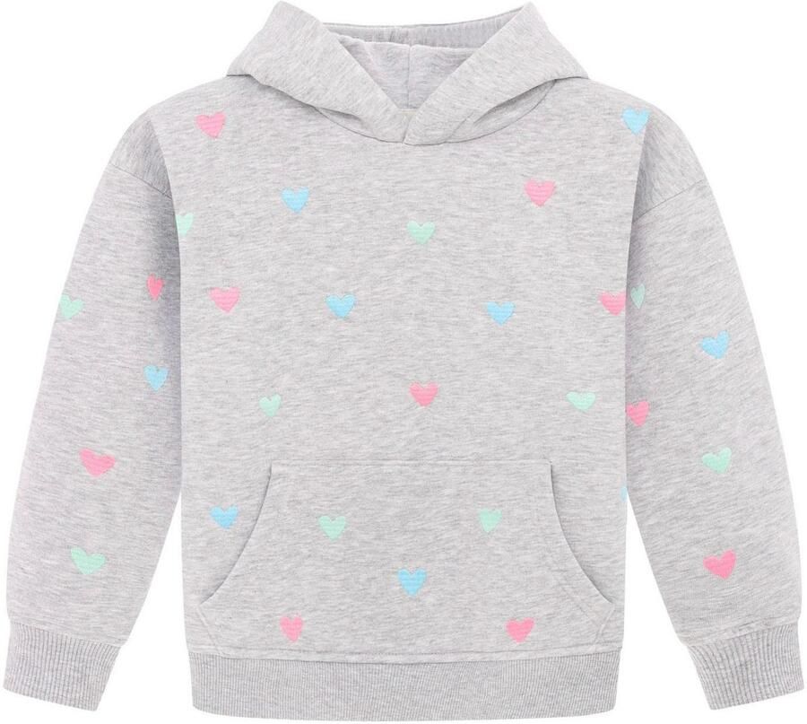 Zwillingsherz Hoodie Hearts Kids met geborduurde harten allover voor meisjes