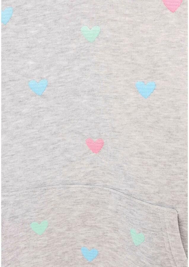 Zwillingsherz Hoodie Hearts Kids met geborduurde harten allover voor meisjes - Foto 3