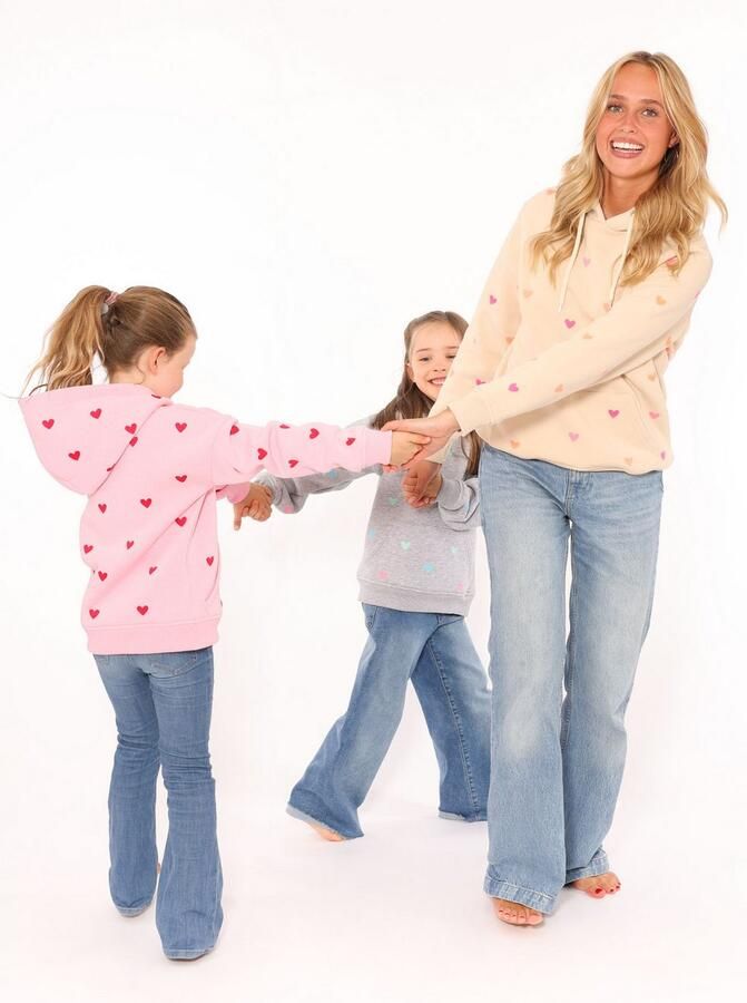 Zwillingsherz Hoodie Hearts met mini me-stijl voor moeders & dochters - Foto 2