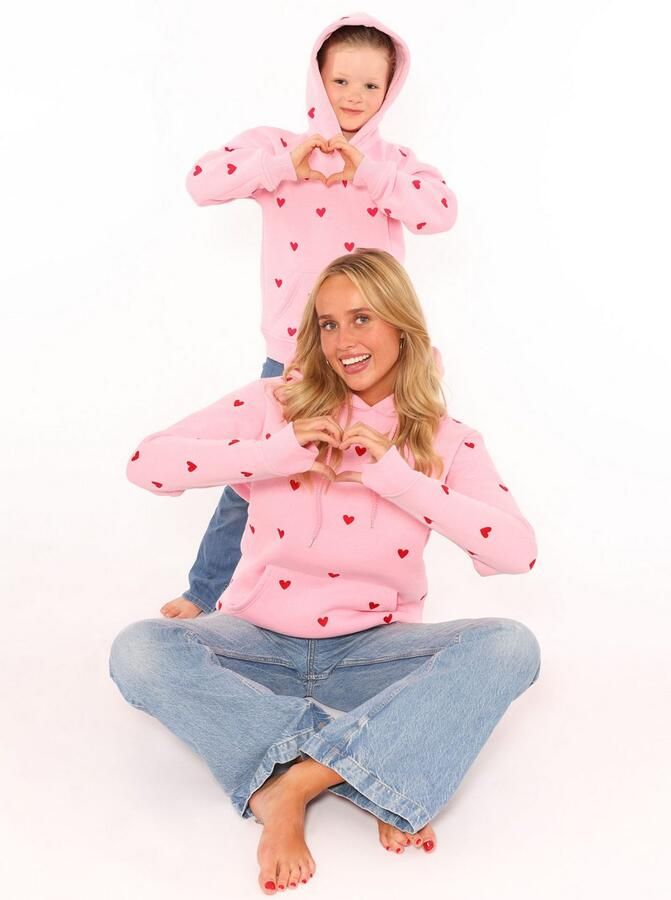 Zwillingsherz Hoodie Hearts met mini me-stijl voor moeders & dochters - Foto 2