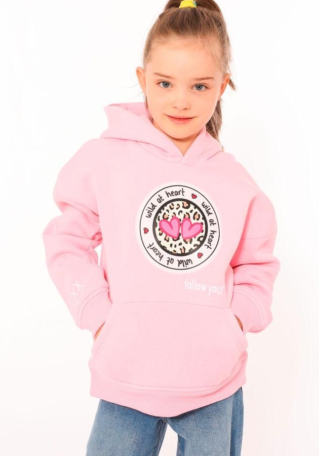 Zwillingsherz Hoodie Kelly-Kids met rond leeuwmotief voor meisjes - Foto 6