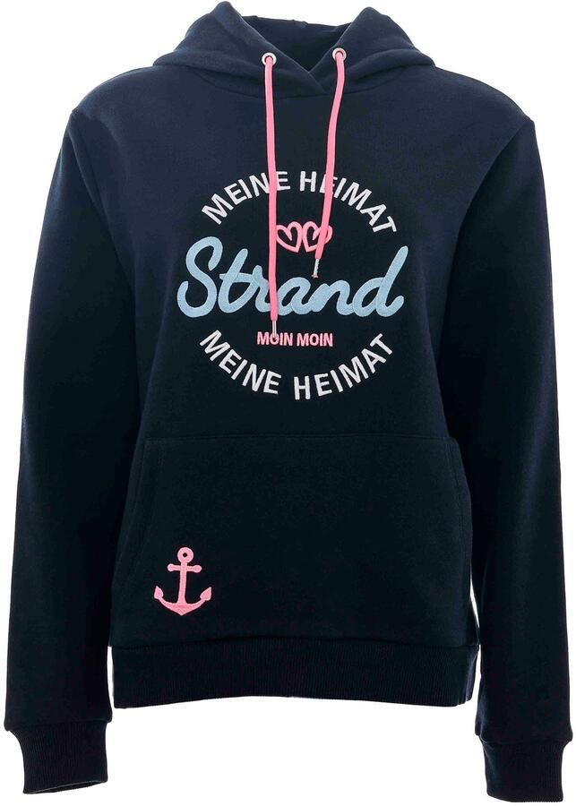 Zwillingsherz Hoodie Mijn Thuis met geborduurd "strand"-schrift op de voorkant en achterkant - Foto 3