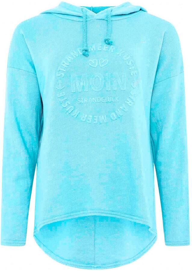 Zwillingsherz Hoodie Moin Capuchon trekkoord lange mouw maritieme belettering - Foto 3