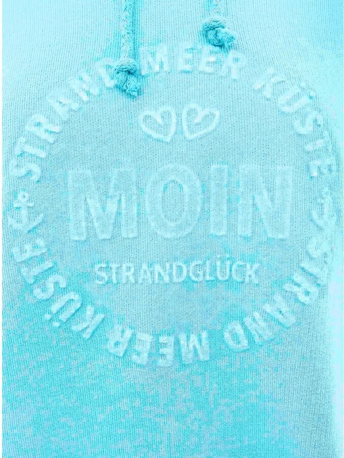 Zwillingsherz Hoodie Moin Capuchon trekkoord lange mouw maritieme belettering - Foto 2