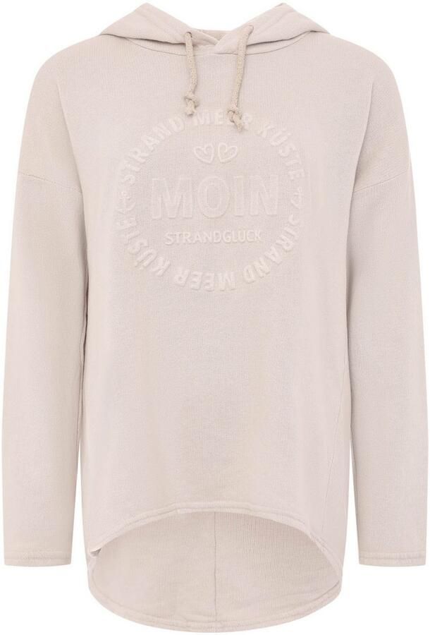 Zwillingsherz Hoodie Moin Capuchon trekkoord lange mouw maritieme belettering - Foto 4