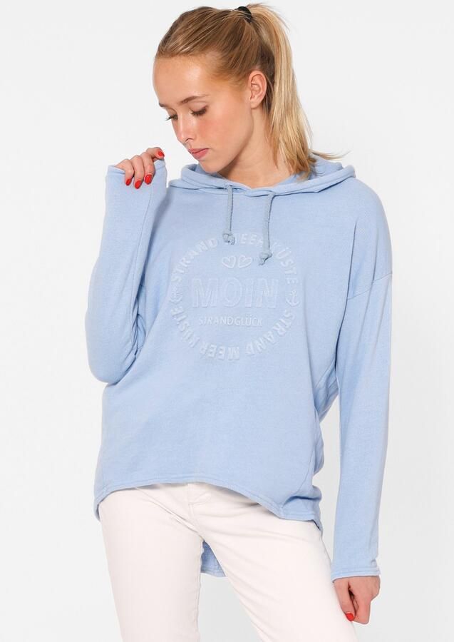 Zwillingsherz Hoodie Moin Capuchon trekkoord lange mouw maritieme belettering - Foto 5